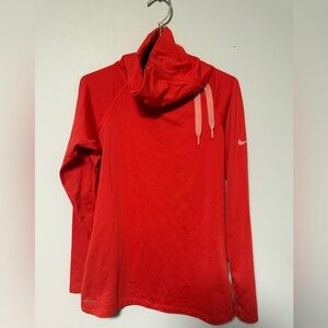 Nike Pro hyper warm orange running mock neck size large